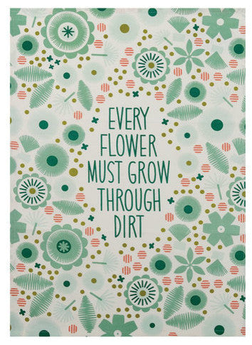Stitchy Floral Kitchen Towel
