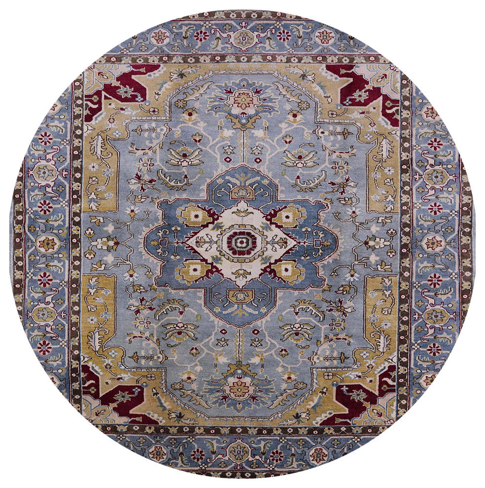 Ahgly Company Indoor Round Mid-Century Modern Area Rugs, 4' Round