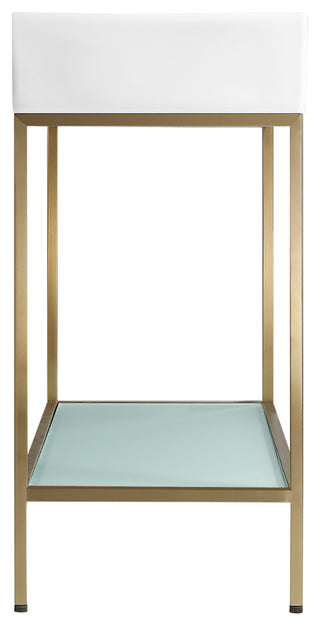 Pierre 24" Single, Freestanding, Open Shelf, Metal Frame Vanity, Gold