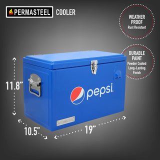 Permasteel 21 Quart Portable Cooler, Blue