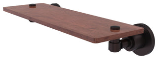 Washington Square 16" Solid Wood Shelf, Antique Bronze