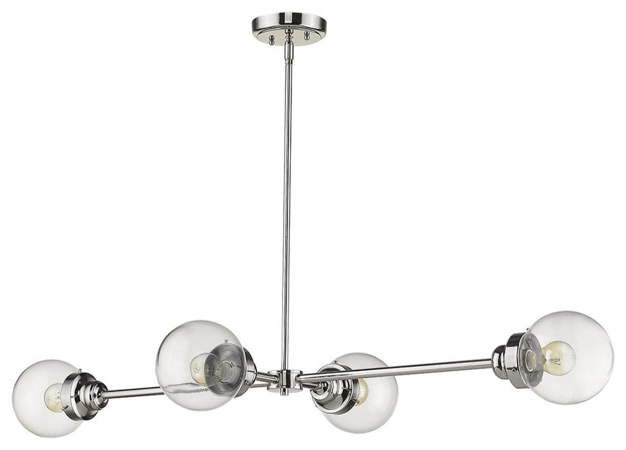 Portsmith 4-Light Polished Nickel Island Pendant