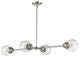 Portsmith 4-Light Polished Nickel Island Pendant