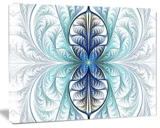 Light Blue Stained Glass Texture, Abstract Canvas Art Print, 20x12