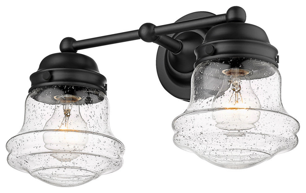 Zlite 736-2V-MB 2-Light Vanity, Clear Seedy