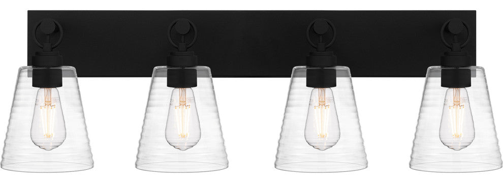 Quoizel DAC8633 Dacosta 4 Light 33"W Bathroom Vanity Light - Earth Black