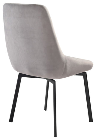 Esme Susie 7 Piece Dining Set With Gray Fabric Chairs