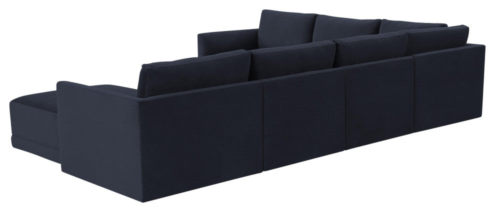 Willow Navy Modular Large Chaise Sectional