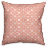 Pink Floral Pattern Throw Pillow, 20"x20"
