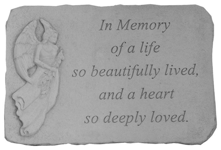 Angel Garden Accent Stone, "in Memory of"