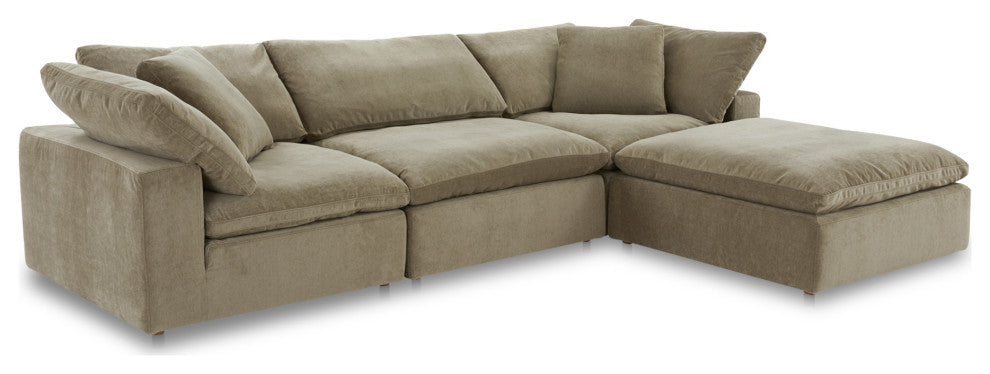 Terra Lounge Modular Sectional Performance Fabric, Green