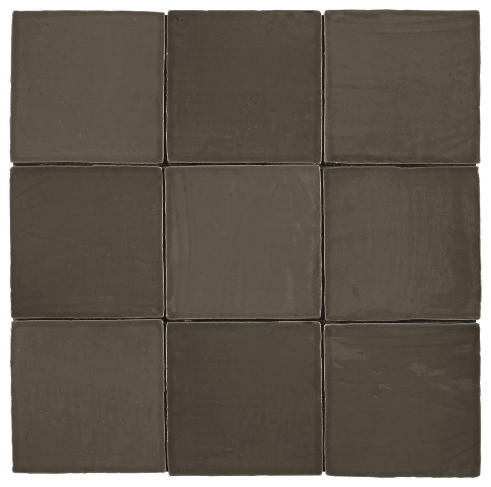 French Glazed Ceramic Tile - Blue, Green, White, Grey, Black, Clay, Black