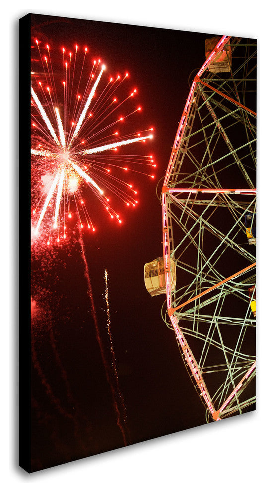 "Coney Island Fireworks" Canvas Art by Yale Gurney, 30"x47"