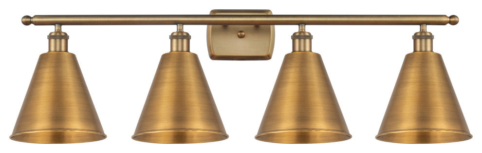 Ballston Cone Bath Vanity Light, Brushed Brass, Brushed Brass