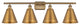 Ballston Cone Bath Vanity Light, Brushed Brass, Brushed Brass