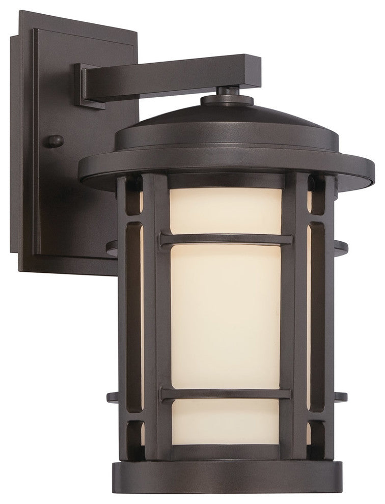 Designers Fountain Barrister 7" LED Wall Lantern, Burnished Bronze