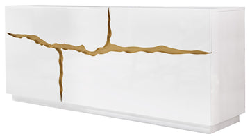 Modrest Aspen Modern White & Gold Buffet