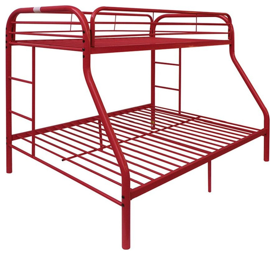 Red Twin Over Full Size Bunk Bed