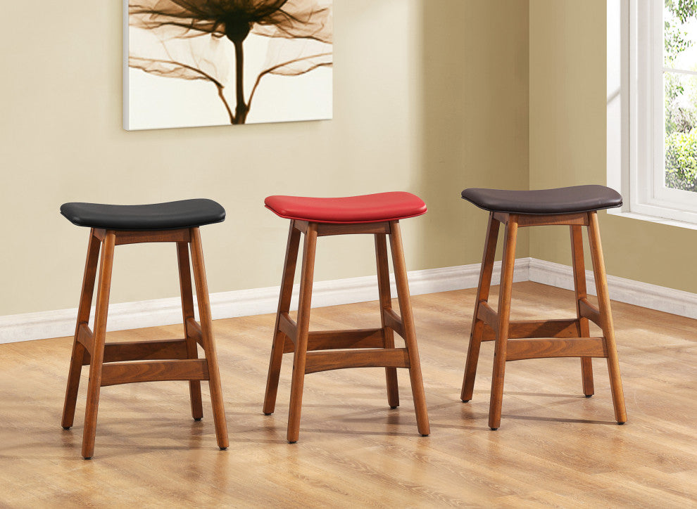 Shapel Counter Height Stool, Set of 2, Red
