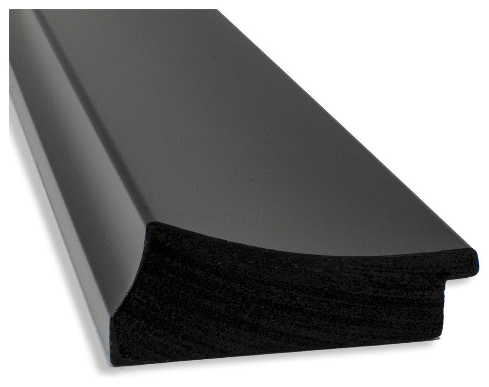 Grand Black Narrow Beveled Bathroom Wall Mirror - 40 x 28 in.