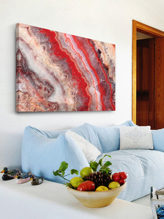 "Red Rhodochrosite" Painting Print on Canvas