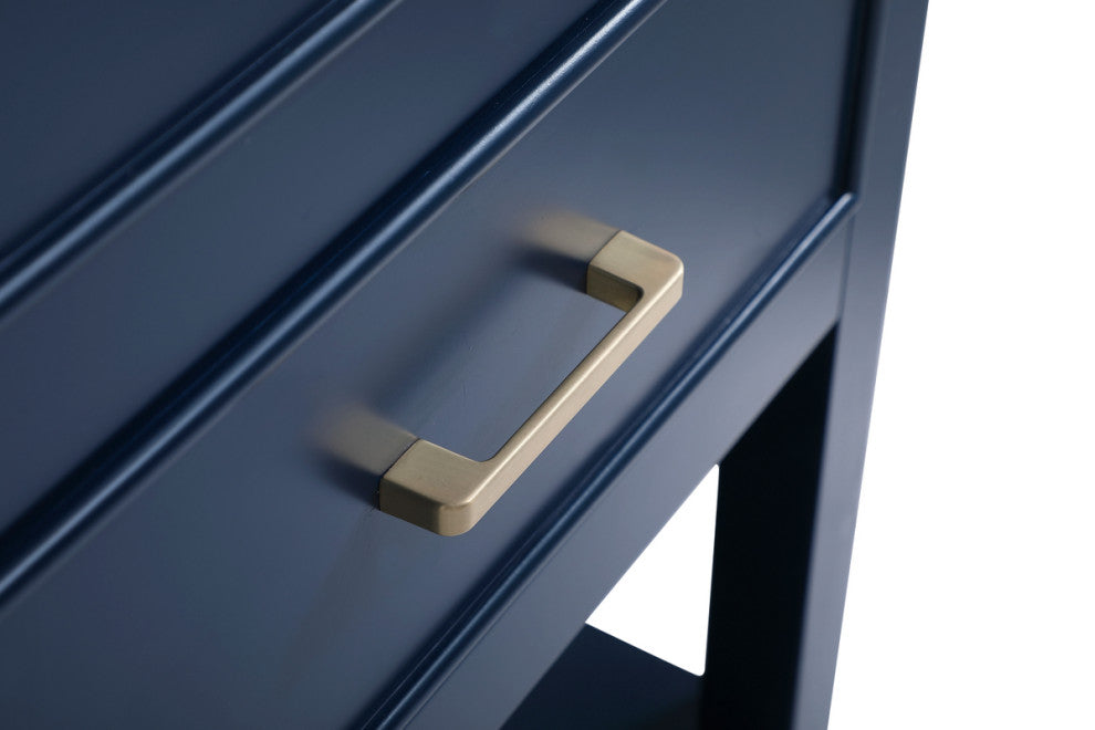 Skylar 36" Single Bathroom Vanity, Blue, With Backsplash