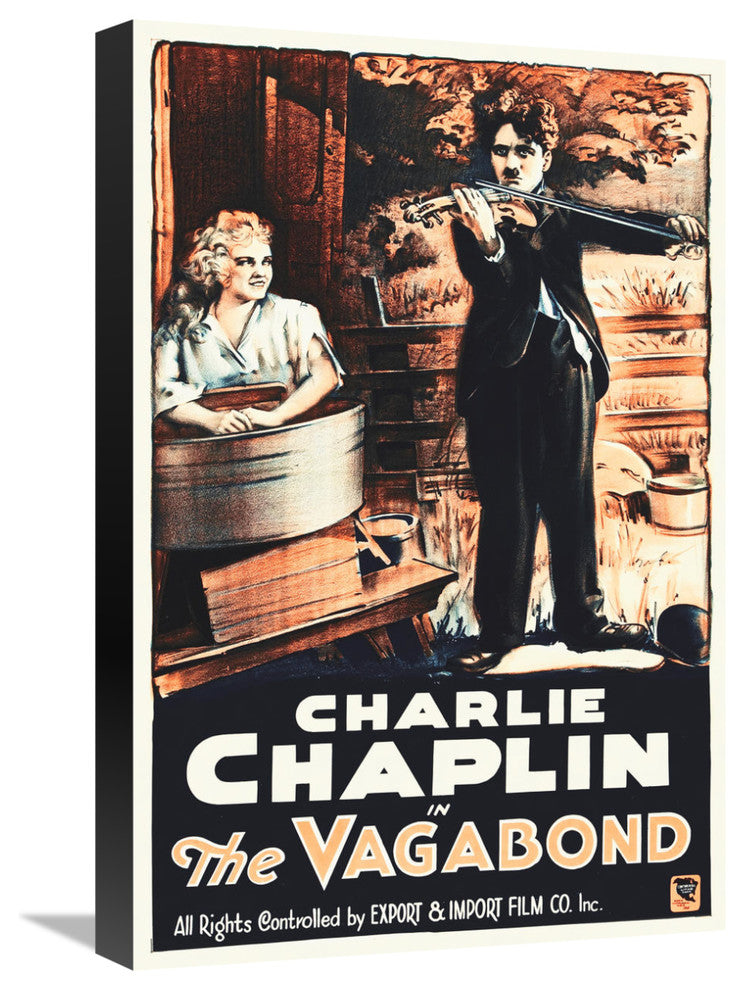 Charlie Chaplin, French, The Vagabond, 1916, 15x22