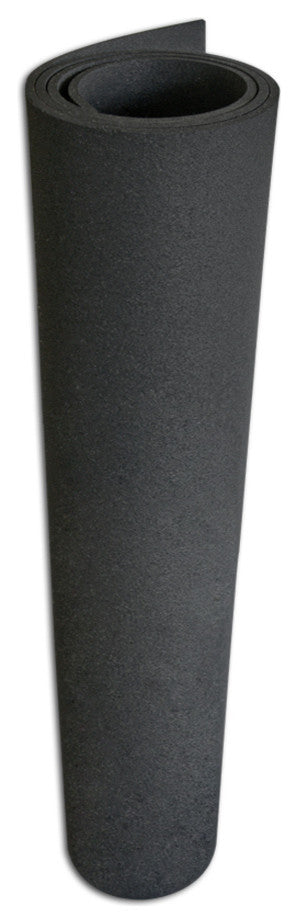 Rubber-Cal "Recycled Rubber Flooring" - 1/4-inch x 4ft rolls - Black