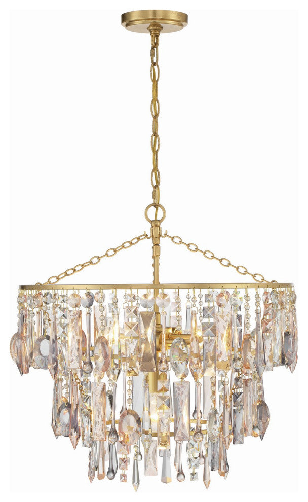 Elsa 3-Light Pendant, Antique Gold