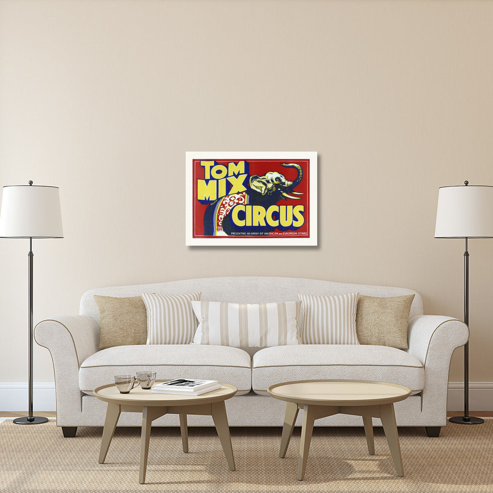 "Tom Mix Circus" Stretched Canvas Giclee by Hollywood Photo Archive, 40x29"