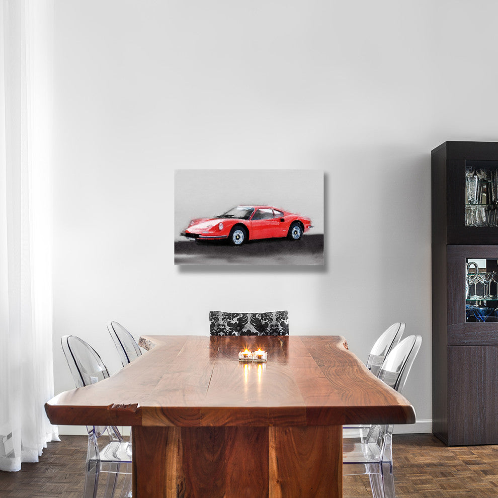 "Ferrari Dino 246 GT Watercolor" Fine Art Print