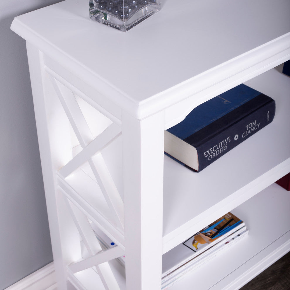 Butler Newport Low Bookcase, White