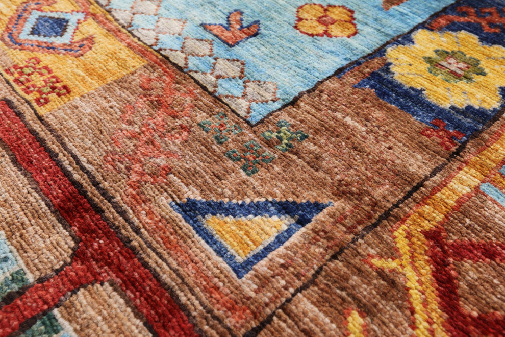 8' 3" X 11' 6" Fine Turkmen Ersari Handmade Wool Rug - Q12466