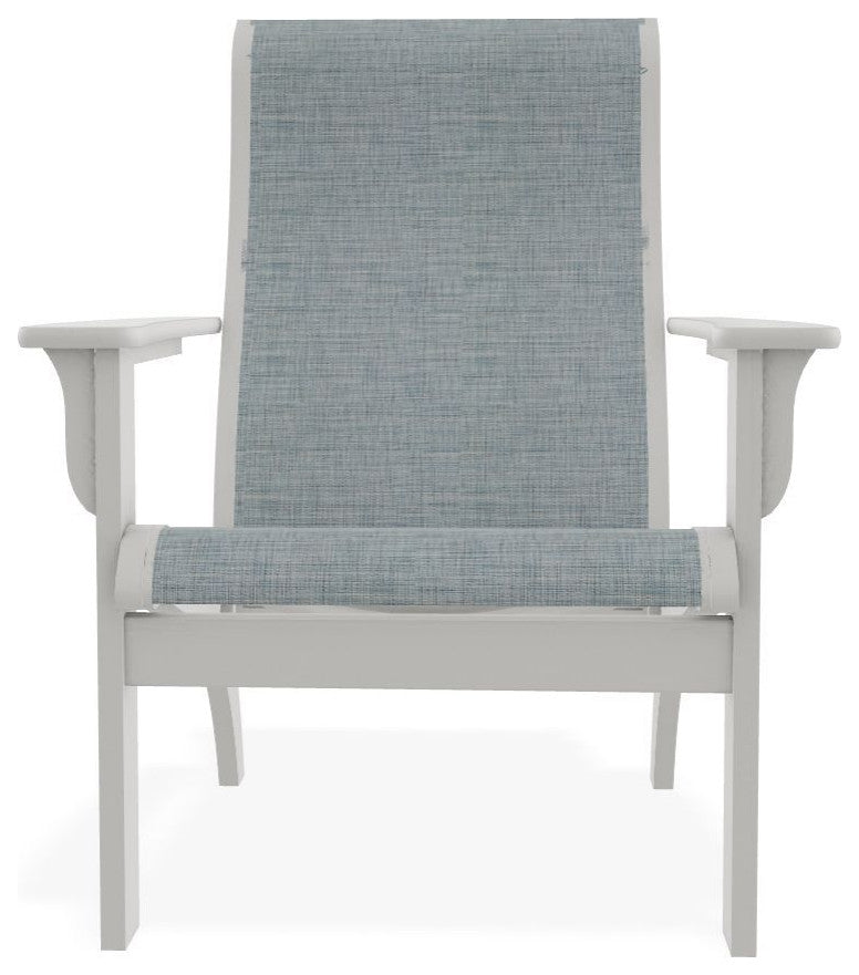 Adirondack Sling Outdoor Adirondack Armchair, Charm/Snow