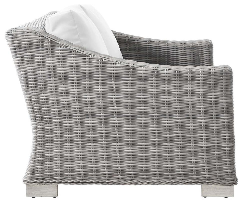 Conway Outdoor Patio Wicker Rattan Loveseat
