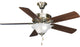 Airpro Performance 52" 5-Blade Weathered Ceiling Fan, Brushed Nickel
