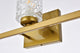 Conor 5-Light Bath Sconce, Brass With Clear Shade
