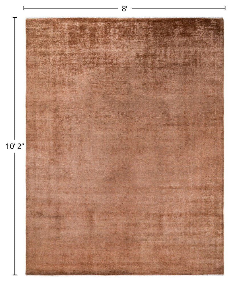 Overdyed, One-of-a-Kind Hand-Knotted Area Rug Gold, 8'0"x10'2"