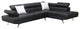 Kensley 2-Piece Sectional Sofa Set, Black, Right-facing