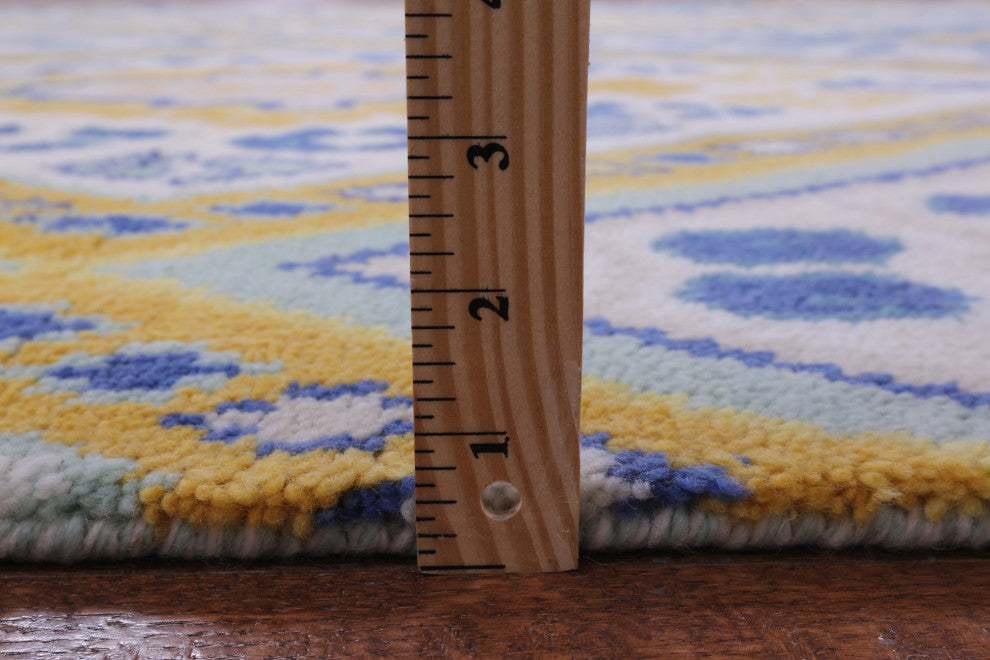 8' 1" X 9' 11" Moroccan Hand-Knotted Wool Rug Q9284