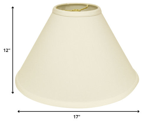 17" Ivory Deep Cone Slanted No Slub Lampshade