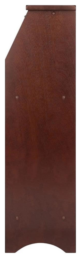 Winsome Regalia Transitional Solid Wood Secretary Desk in Antique Walnut