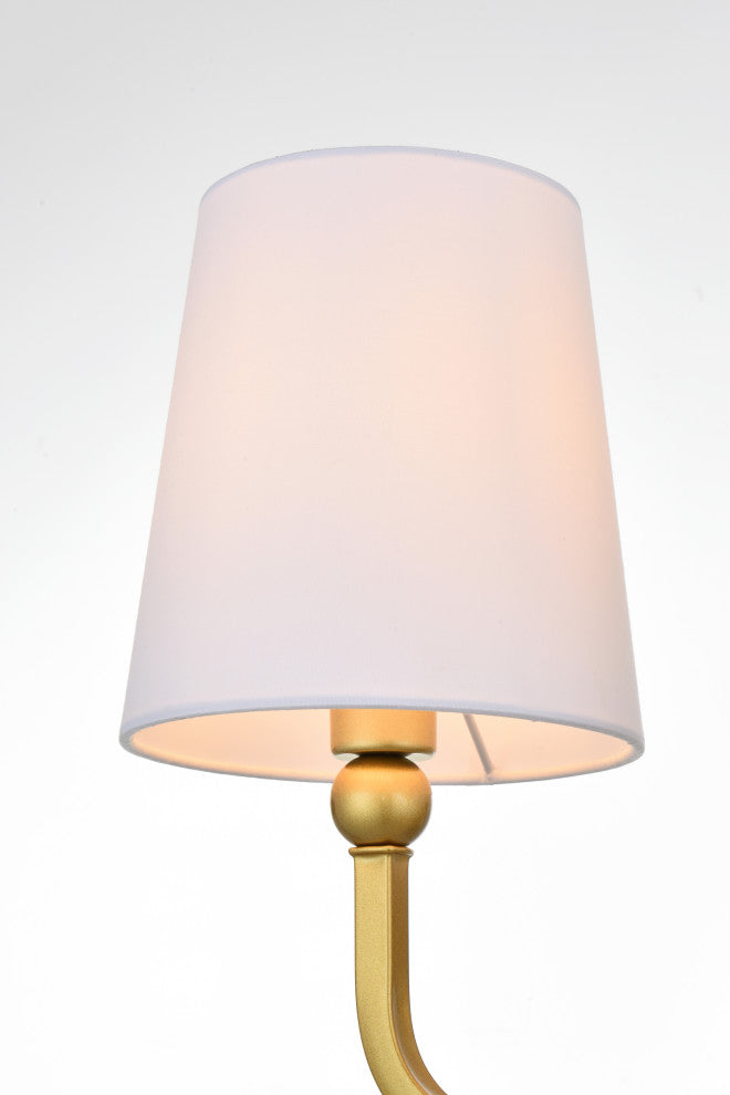 3 Light Brass And Clear Bath Sconce