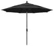 11' Matted Black Collar Tilt Crank Aluminum Umbrella, Black Pacifica