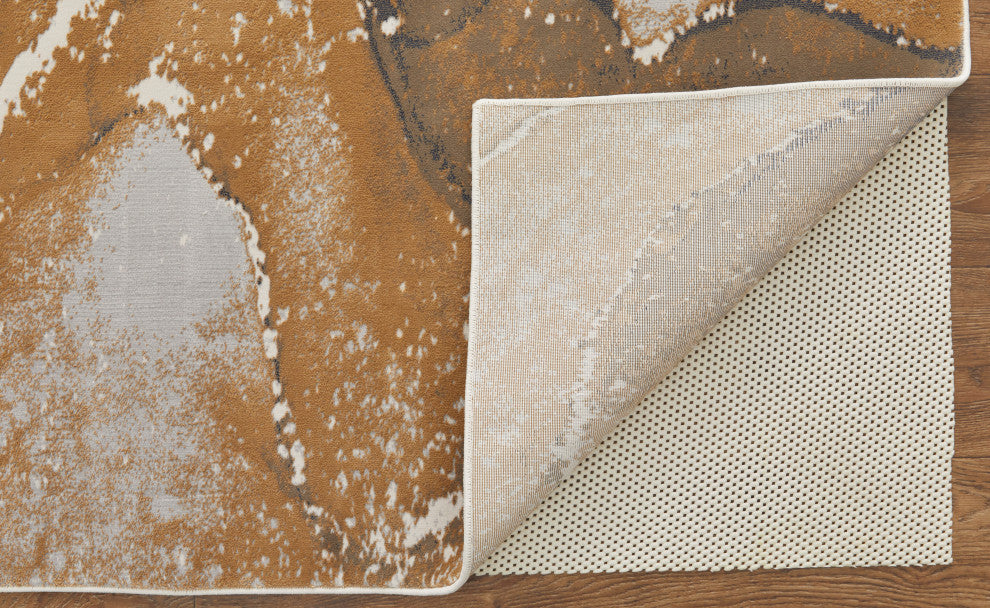 Takara Modern Abstract, Gray/Brown, 7'9"x10' Area Rug