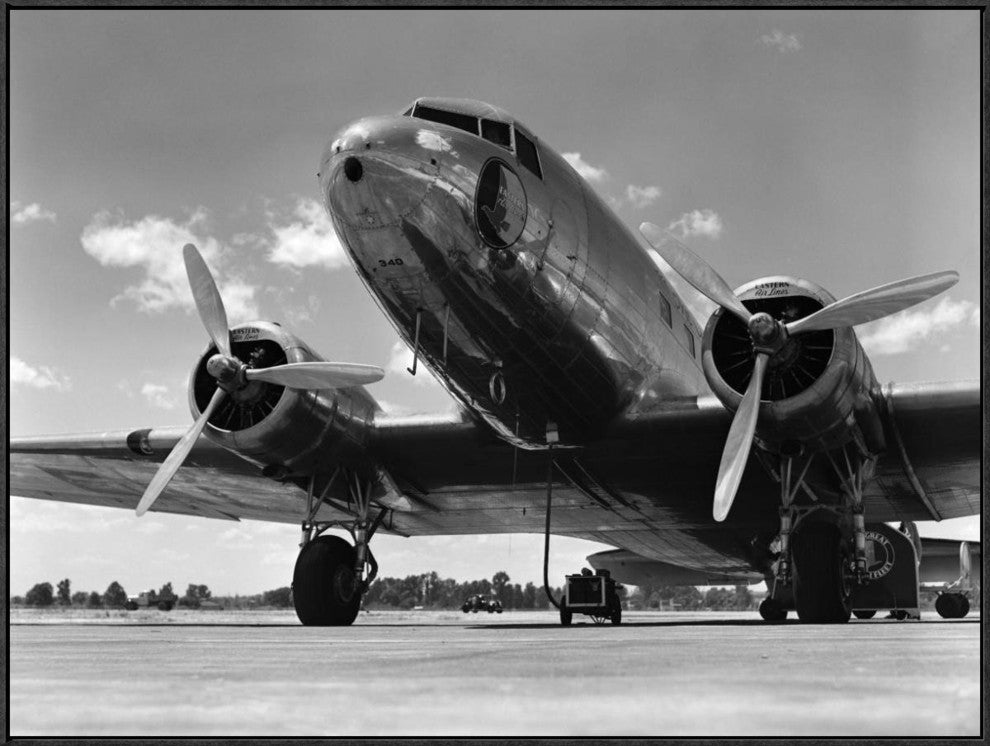 "1940s Passenger Airplane" Framed Canvas Giclee by H. Armstrong Roberts, 41x31"