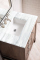 Addison 30" Single Vanity Cabinet, Mid Century Acacia, Arctic Fall Solid Surface