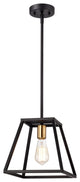 CHLOE Ironclad Industrial 1 Light TexturedBlack MiniPendant CeilingFixture 10" W