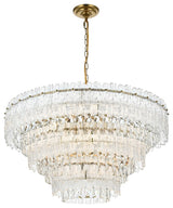 Emilia Ten Light Pendant, Satin Gold