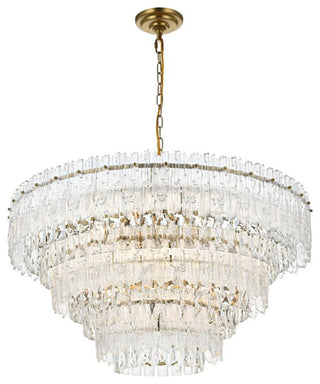 Emilia Ten Light Pendant, Satin Gold